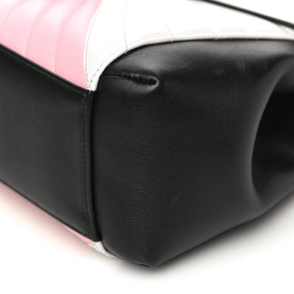 Gucci Calfskin Bamboo Trapuntata Queen Margaret Top Handle Bag Blue Agata Hibiscus Red Mystic White Sugar Pink 11 of 14