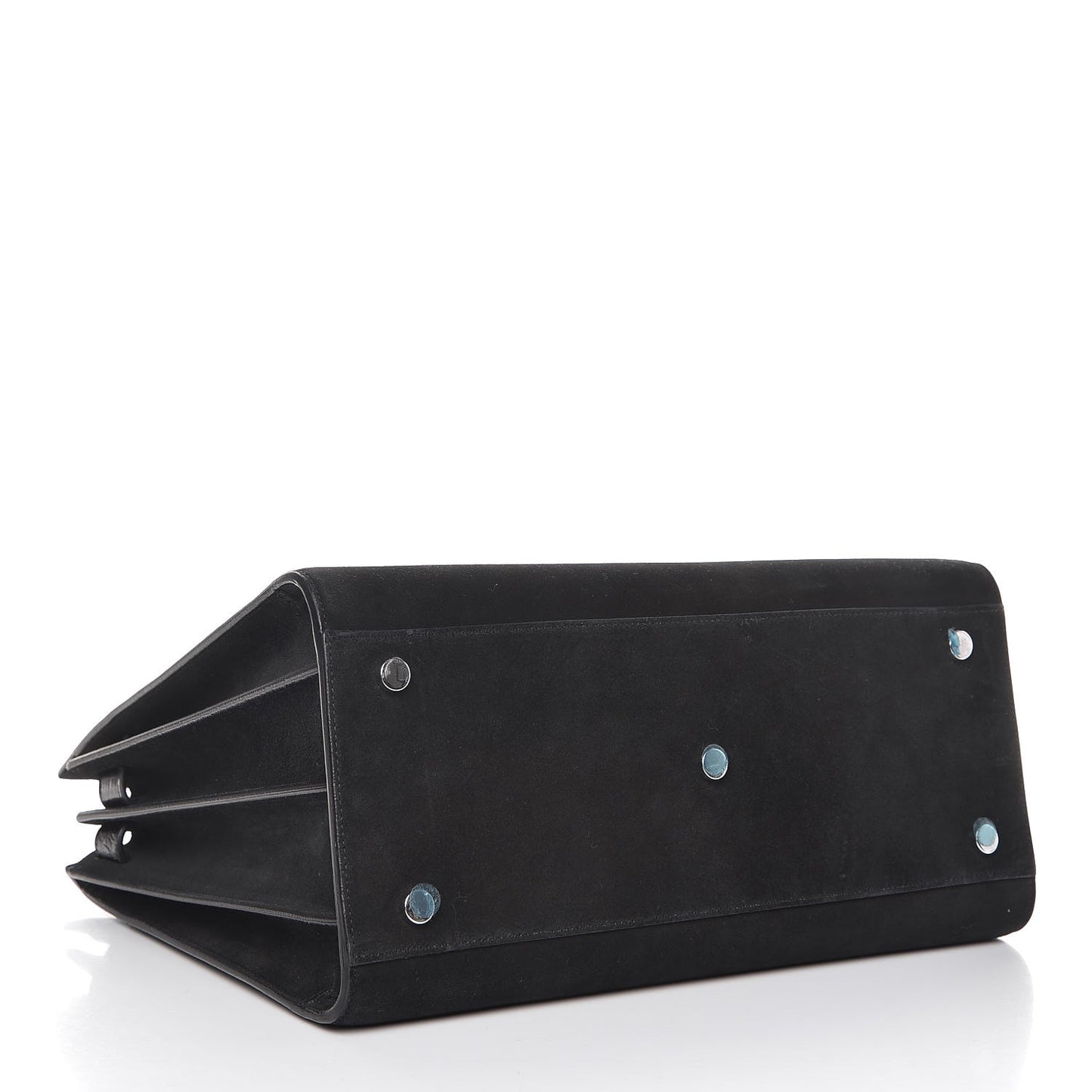 Suede Crocodile Embossed Small Sac De Jour Black