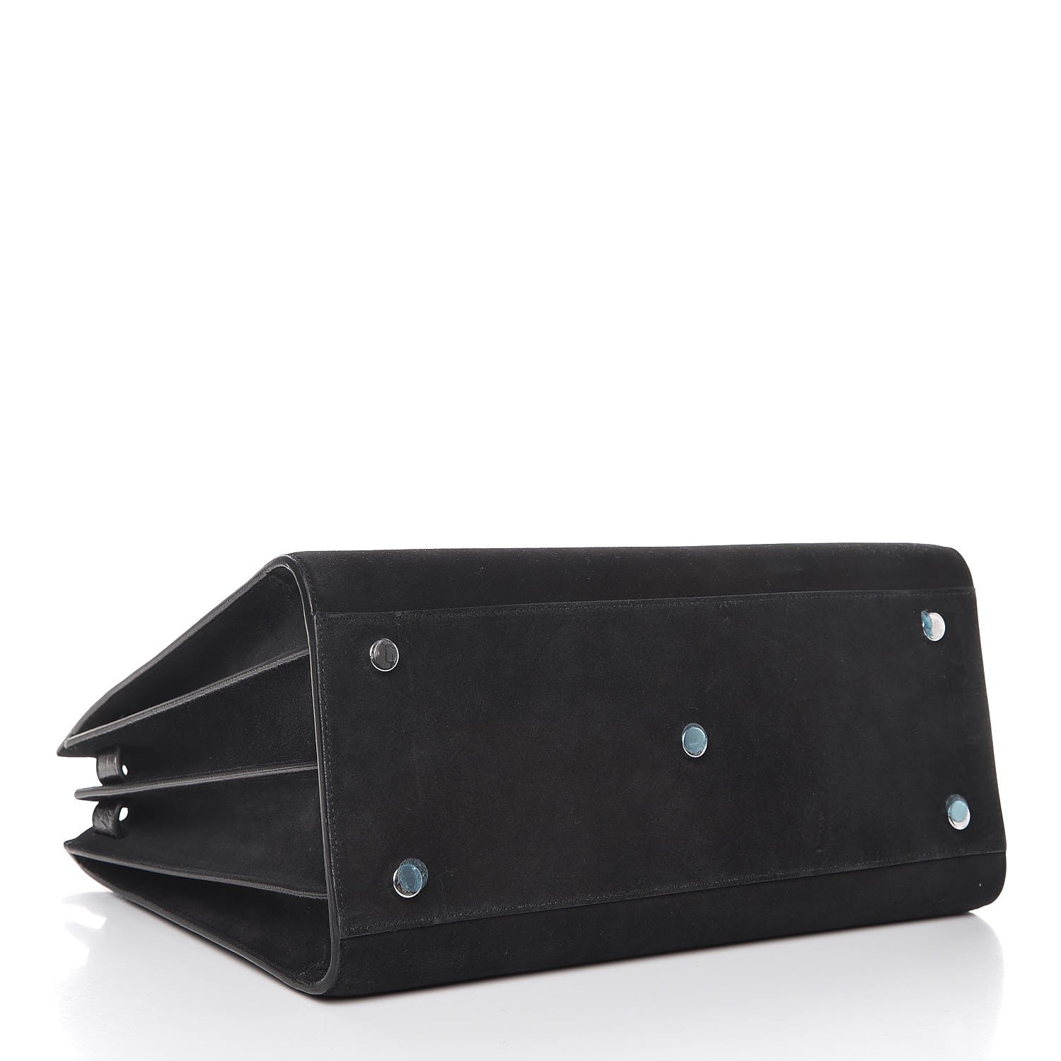 Saint Laurent Suede Crocodile Embossed Small Sac De Jour Black 5 of 8