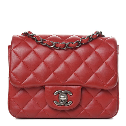 Chanel Lambskin Quilted Mini Square Flap Red 1 of 12