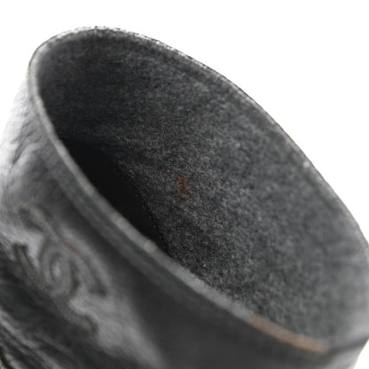 Chanel CC Ankle Boots 38 Black 11 of 12