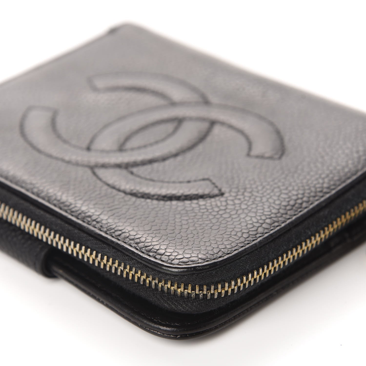 Chanel Caviar Timeless CC Compact French Wallet Black 9 of 14
