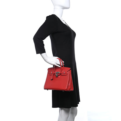 Hermes Chevre Mysore Birkin 25 Rouge Vif 2 of 42