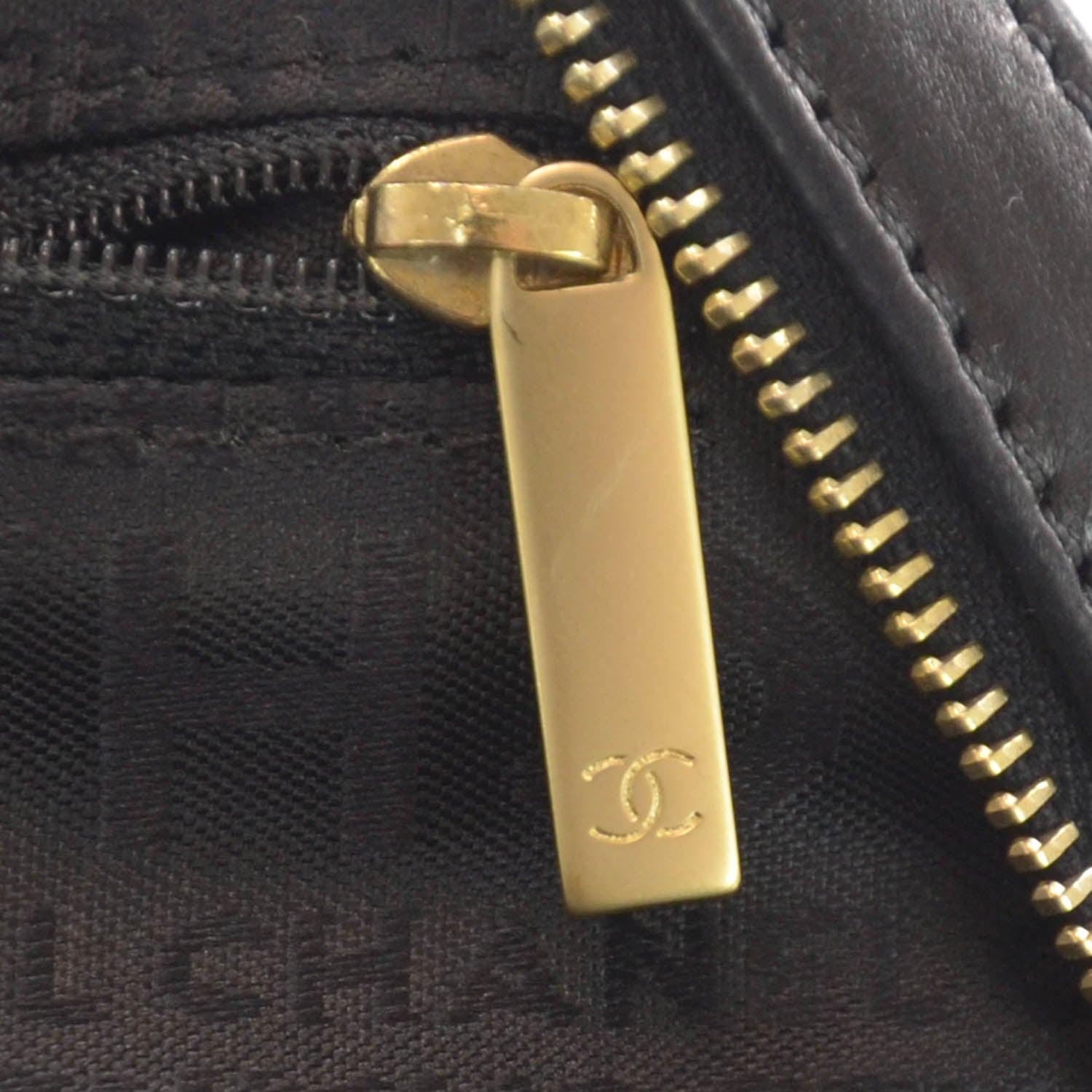 Chanel Lambskin Quilted Small CC Wristlet Black 7 of 9