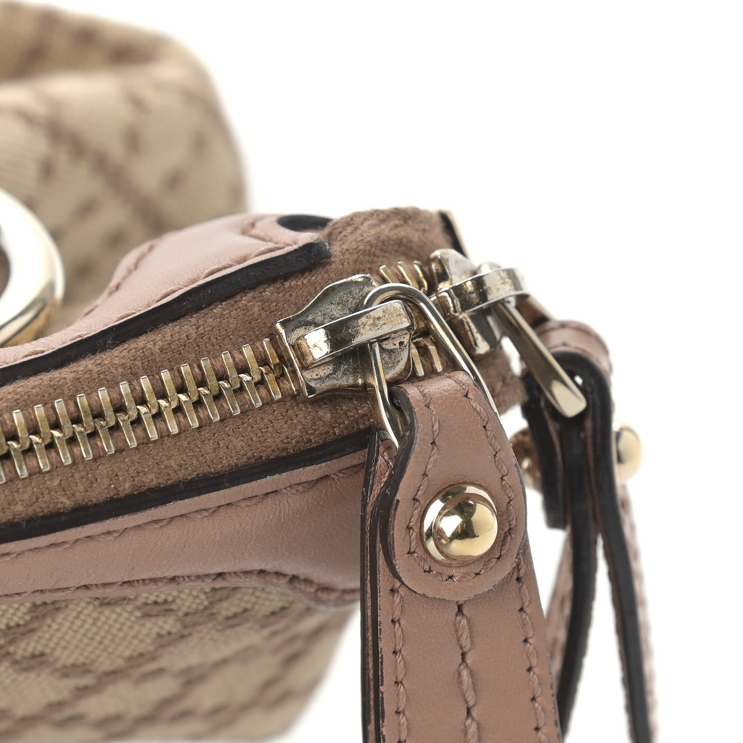 Diamante Medium Sukey Top Handle Bag Beige Pink
