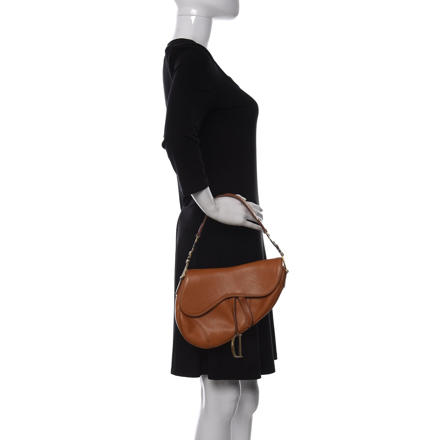 Christian Dior Calfskin Saddle Bag Tan 2 of 11