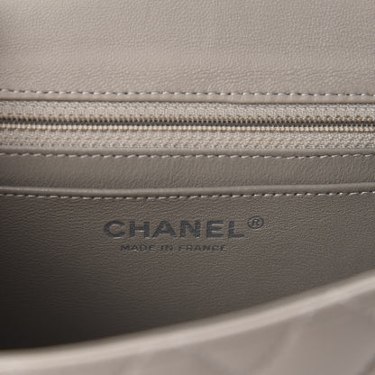 Chanel Lambskin Quilted Mini Square Flap Light Grey 8 of 11