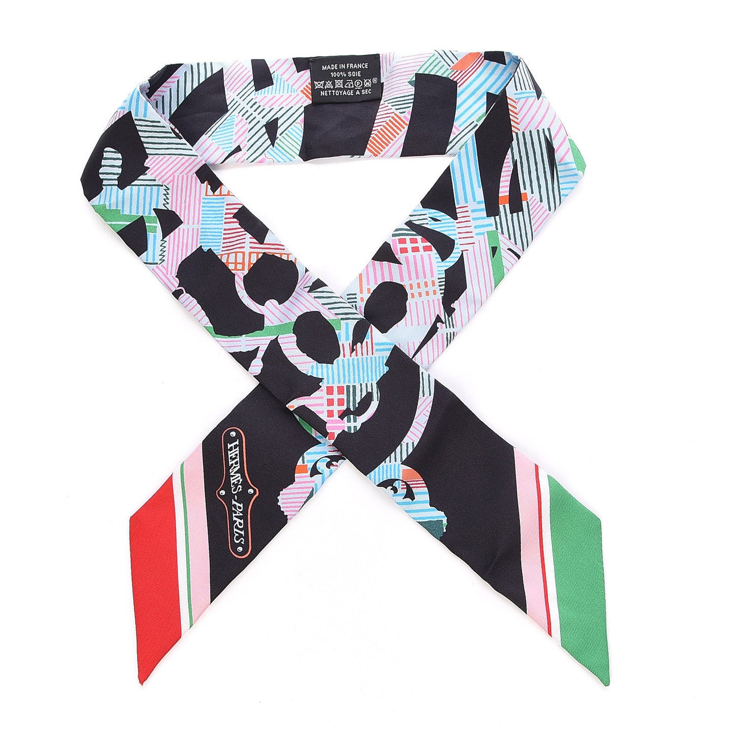 Silk Cavalcadour Morning Twilly Black Rouge Vert