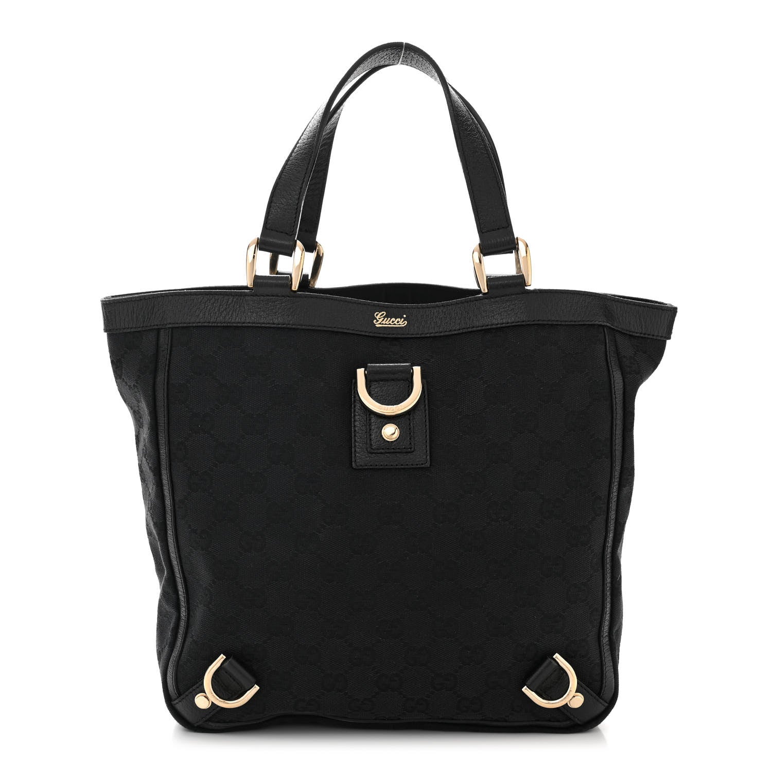 Gucci Monogram Small Abbey Tote Black 1 of 10