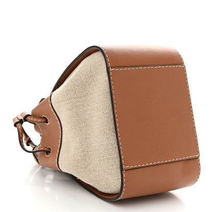 Loewe Calfskin Canvas Mini Hammock Shoulder Bag Natural Tan 4 of 10