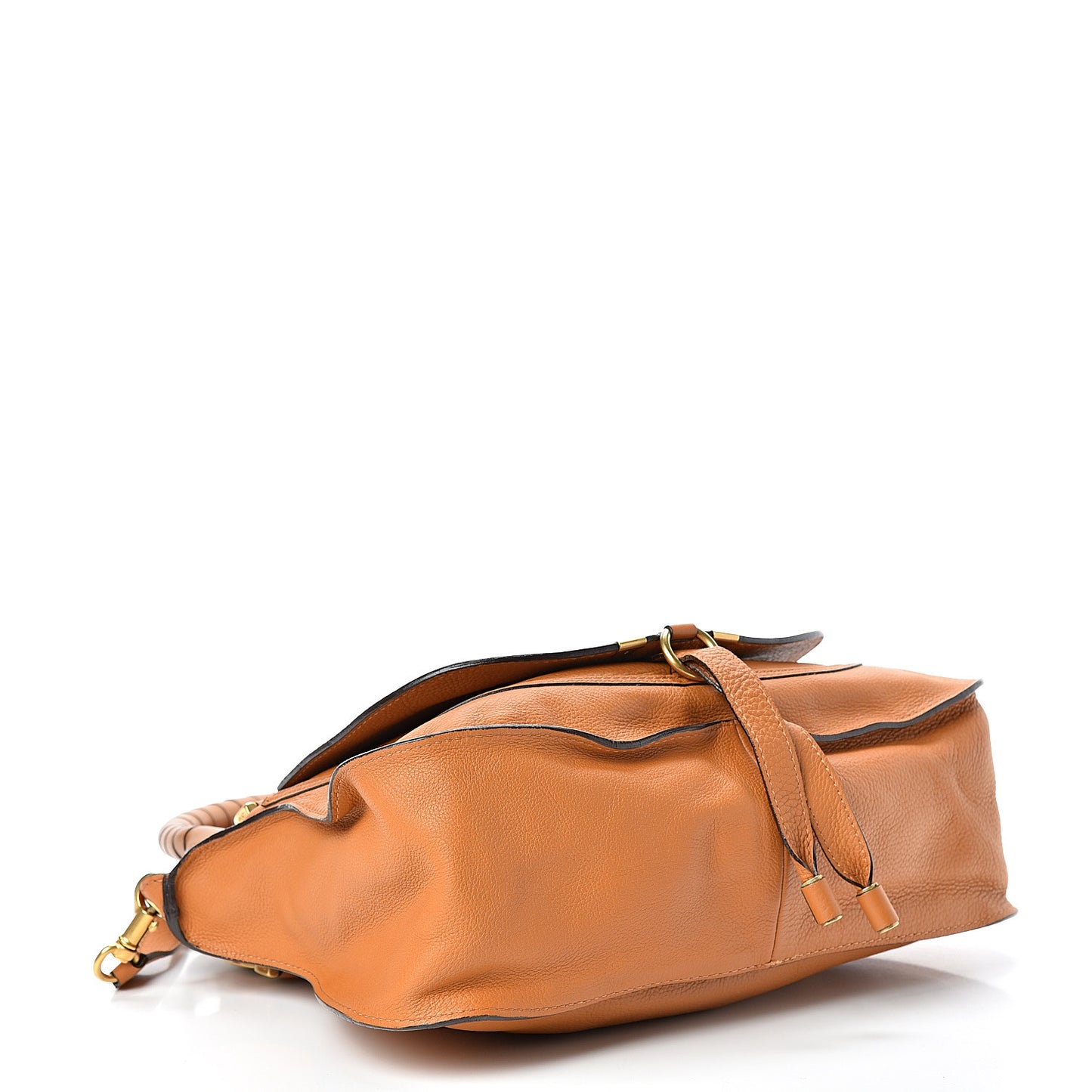 Calfskin Medium Marcie Satchel Light Tan