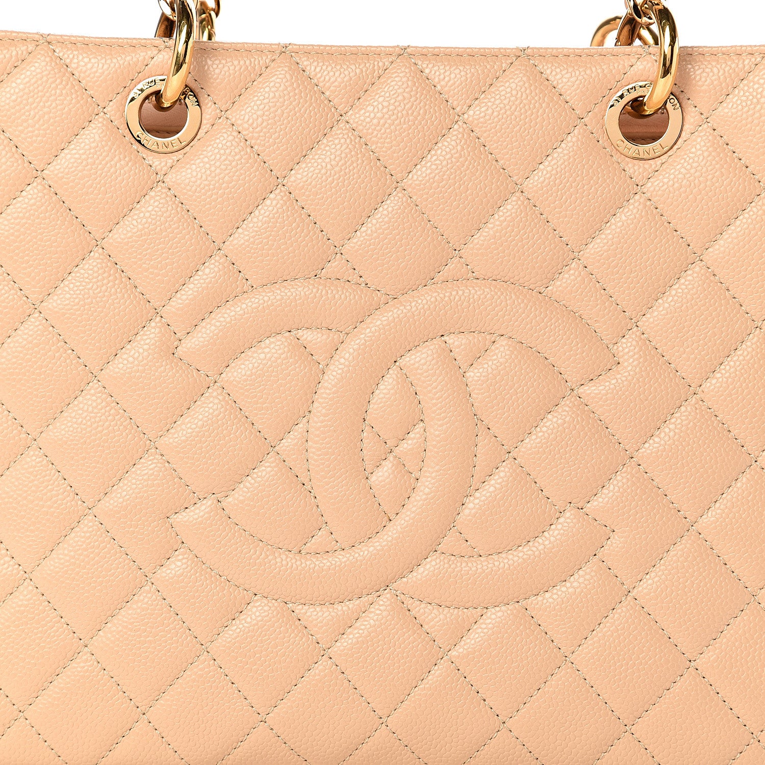 Chanel Caviar Quilted Grand Shopping Tote GST Beige Clair 10 of 10