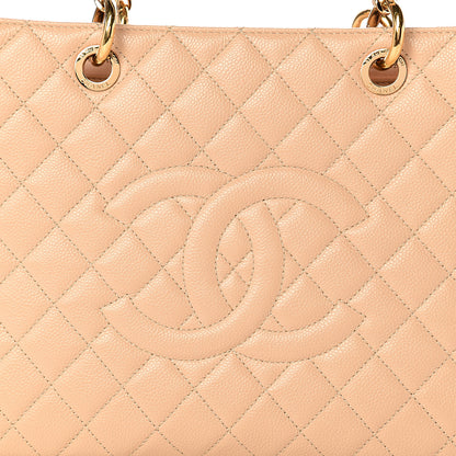 Chanel Caviar Quilted Grand Shopping Tote GST Beige Clair 10 of 10