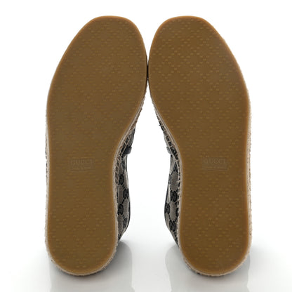 Gucci Monogram Miro Soft Calfskin Mens Espadrilles 6.5 Beige Blue 5 of 10