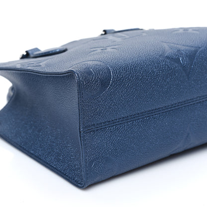Louis Vuitton Metallic Empreinte Monogram Giant Onthego PM Navy Nacre 8 of 9