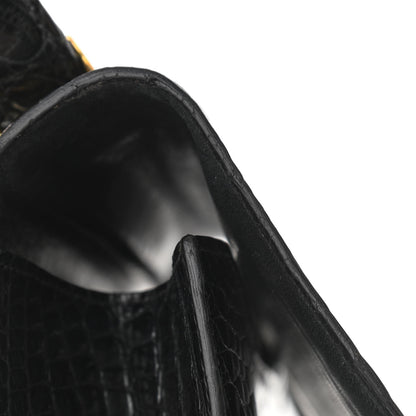 Hermes Shiny Porosus Crocodile Constance 23 Black 12 of 13