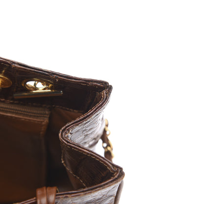 Chanel Alligator Tote Brown 12 of 12