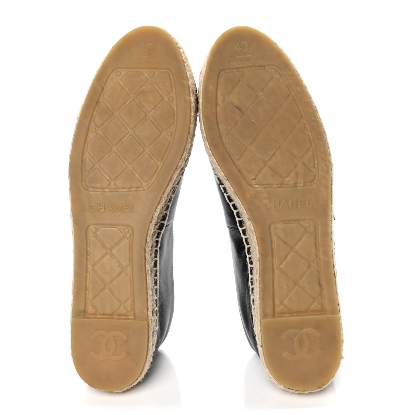 Lambskin CC Espadrilles 40 Black