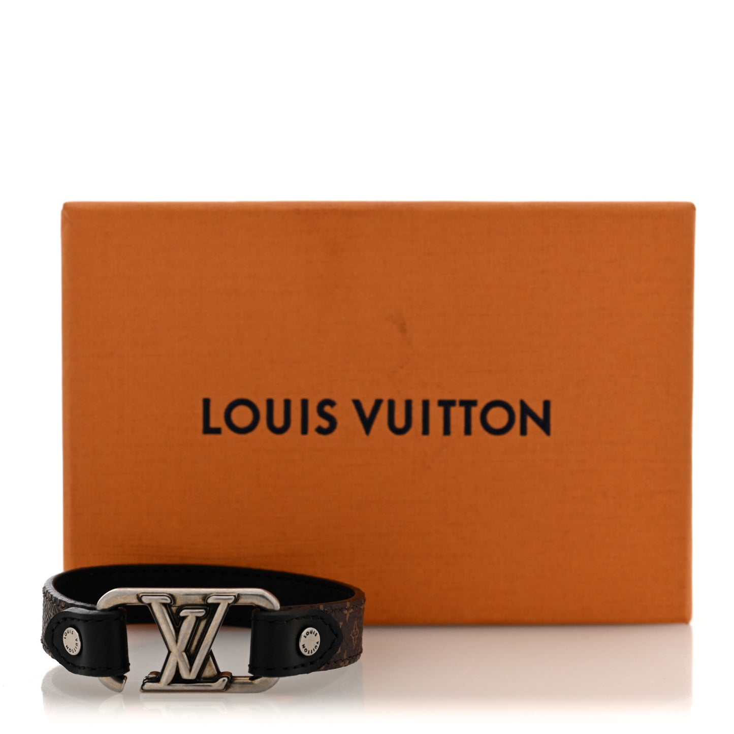 Monogram LV Slim Dimension Reversible Bracelet Ebene Black
