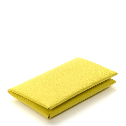 Hermes Chevre Mysore Calvi Card Case Lime 4 of 6