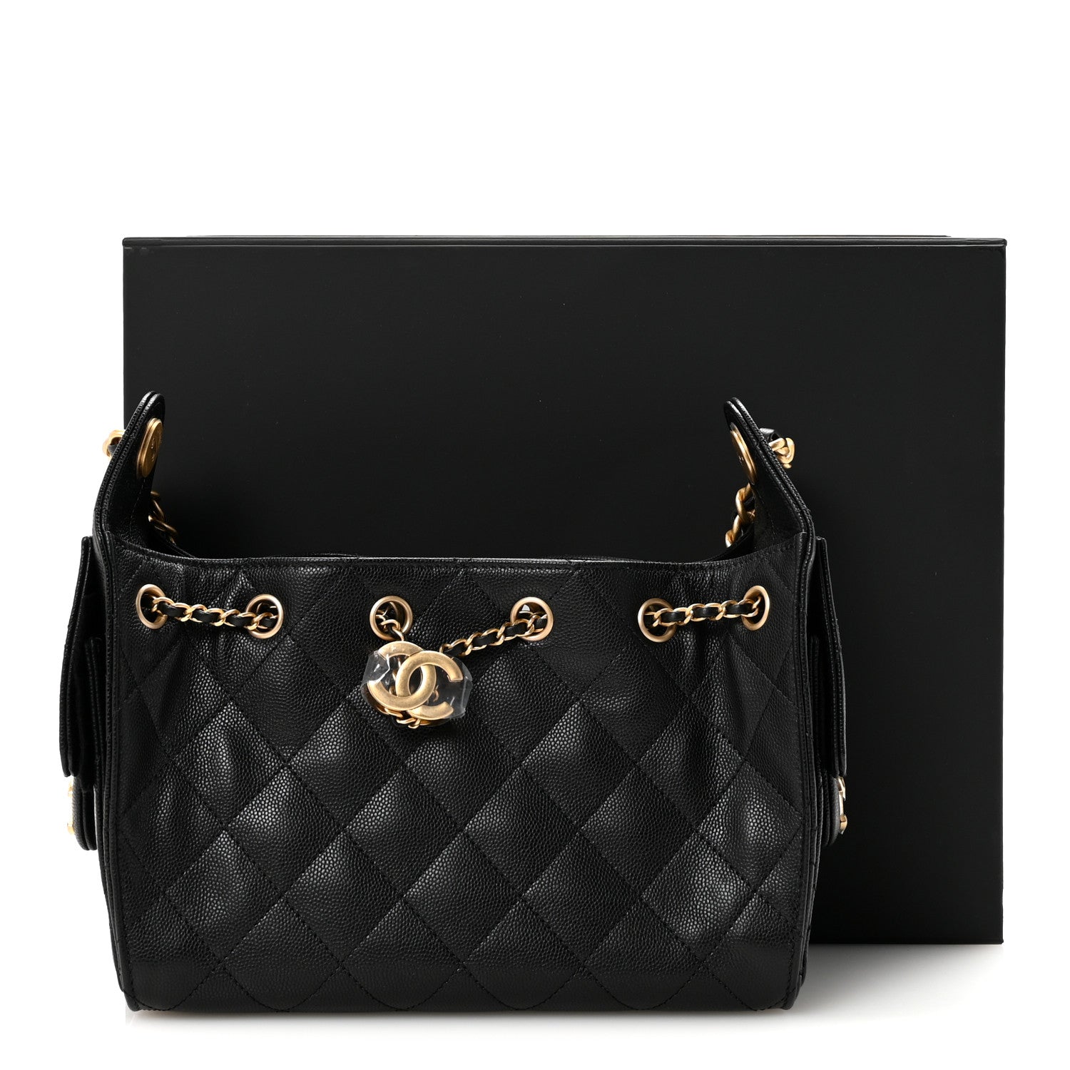 Chanel Caviar Quilted Mini Chanel 25 Handbag Black 11 of 11