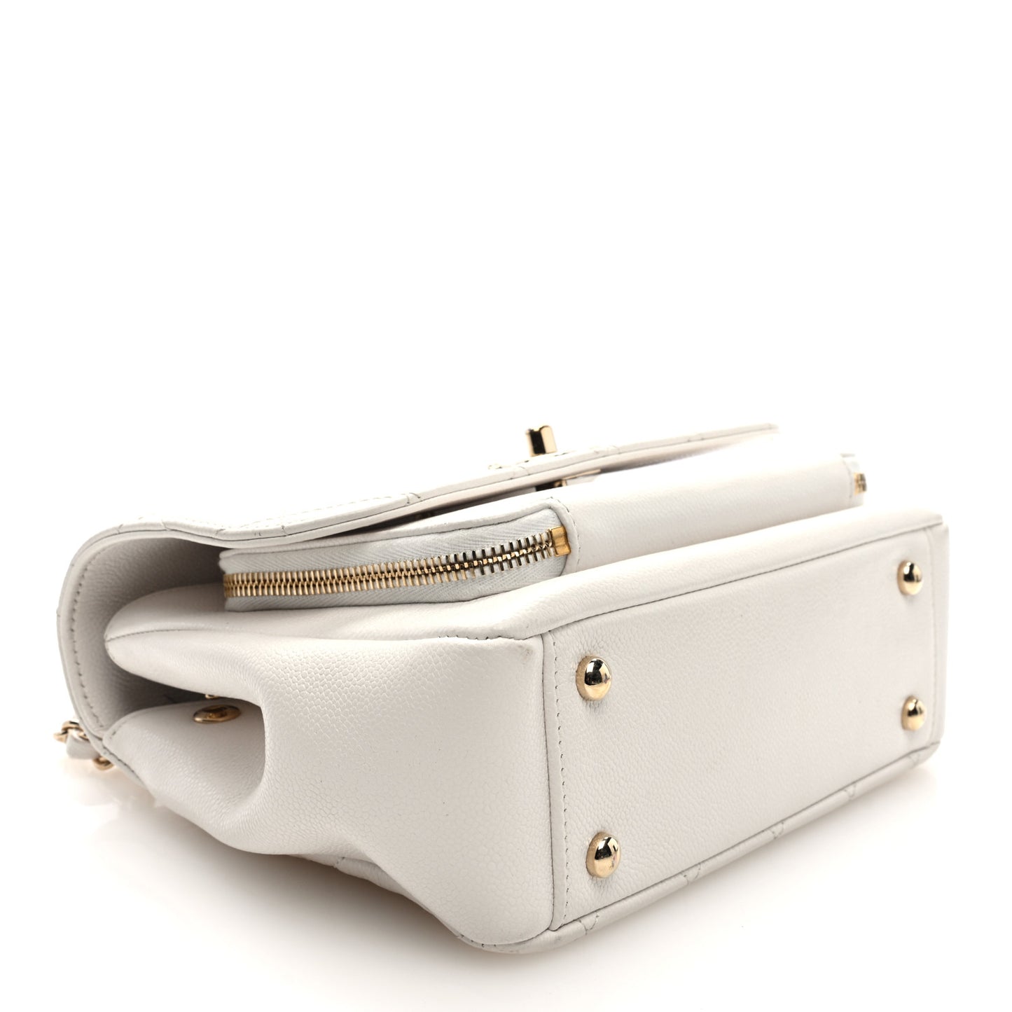 Caviar Quilted Medium Business Affinity Flap White