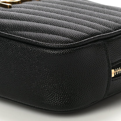 Saint Laurent Grain De Poudre Matelasse Monogram Mini Lou Camera Bag Black 10 of 10