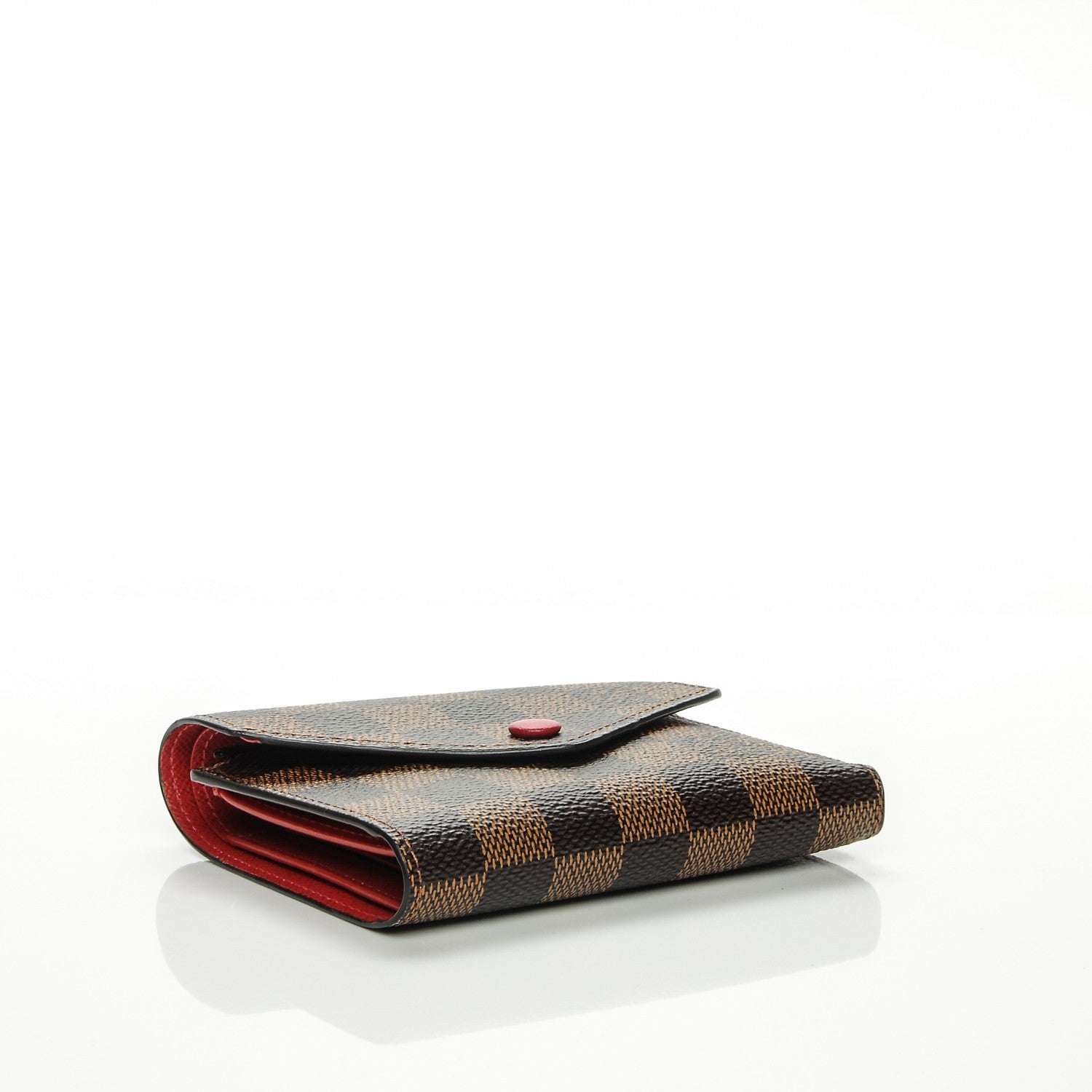 Louis Vuitton Damier Ebene Victorine Wallet Red 4 of 6