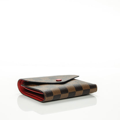 Louis Vuitton Damier Ebene Victorine Wallet Red 4 of 6
