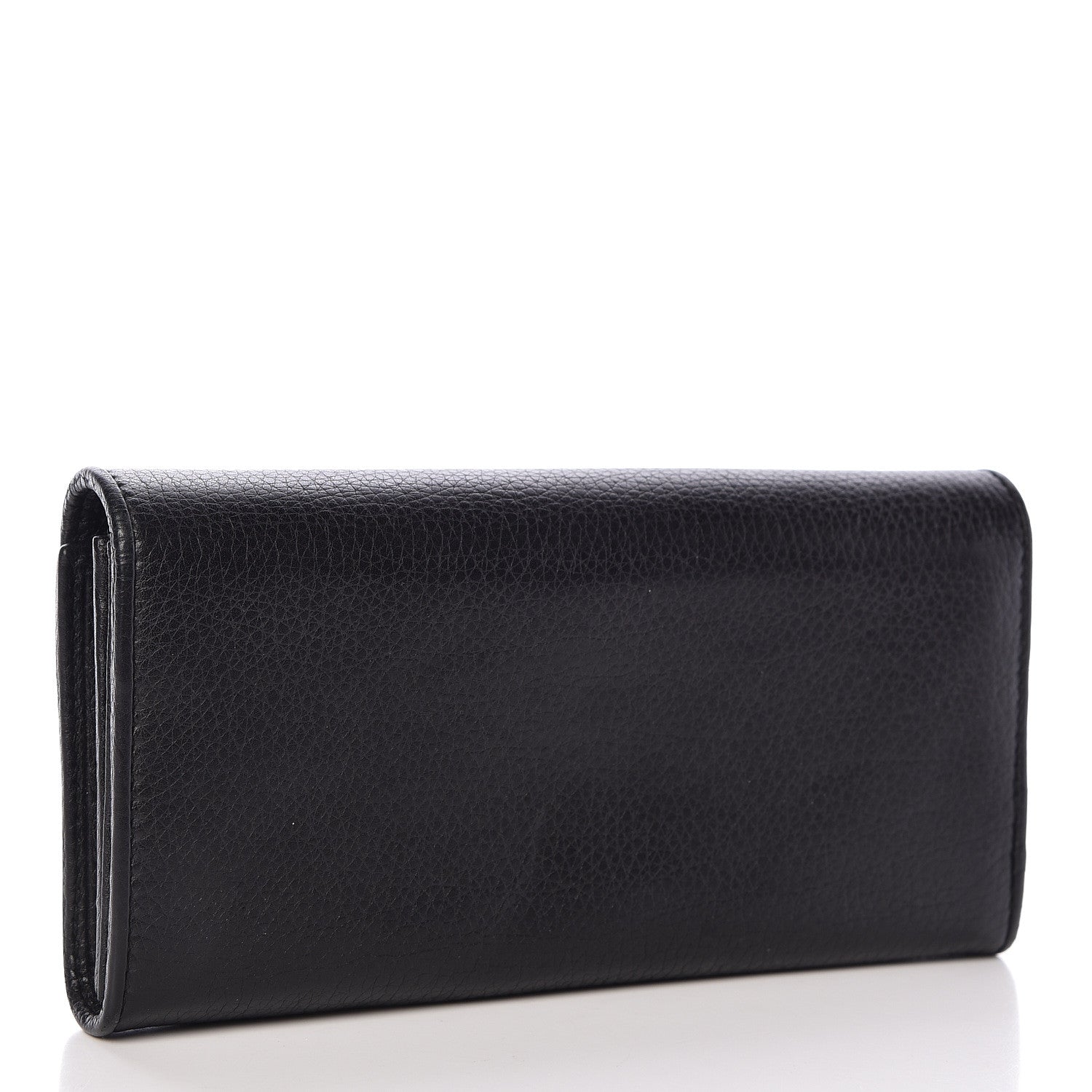 Gucci Calfskin 1973 Continental Clutch Wallet Black 3 of 6