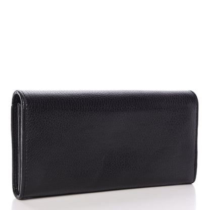 Gucci Calfskin 1973 Continental Clutch Wallet Black 3 of 6
