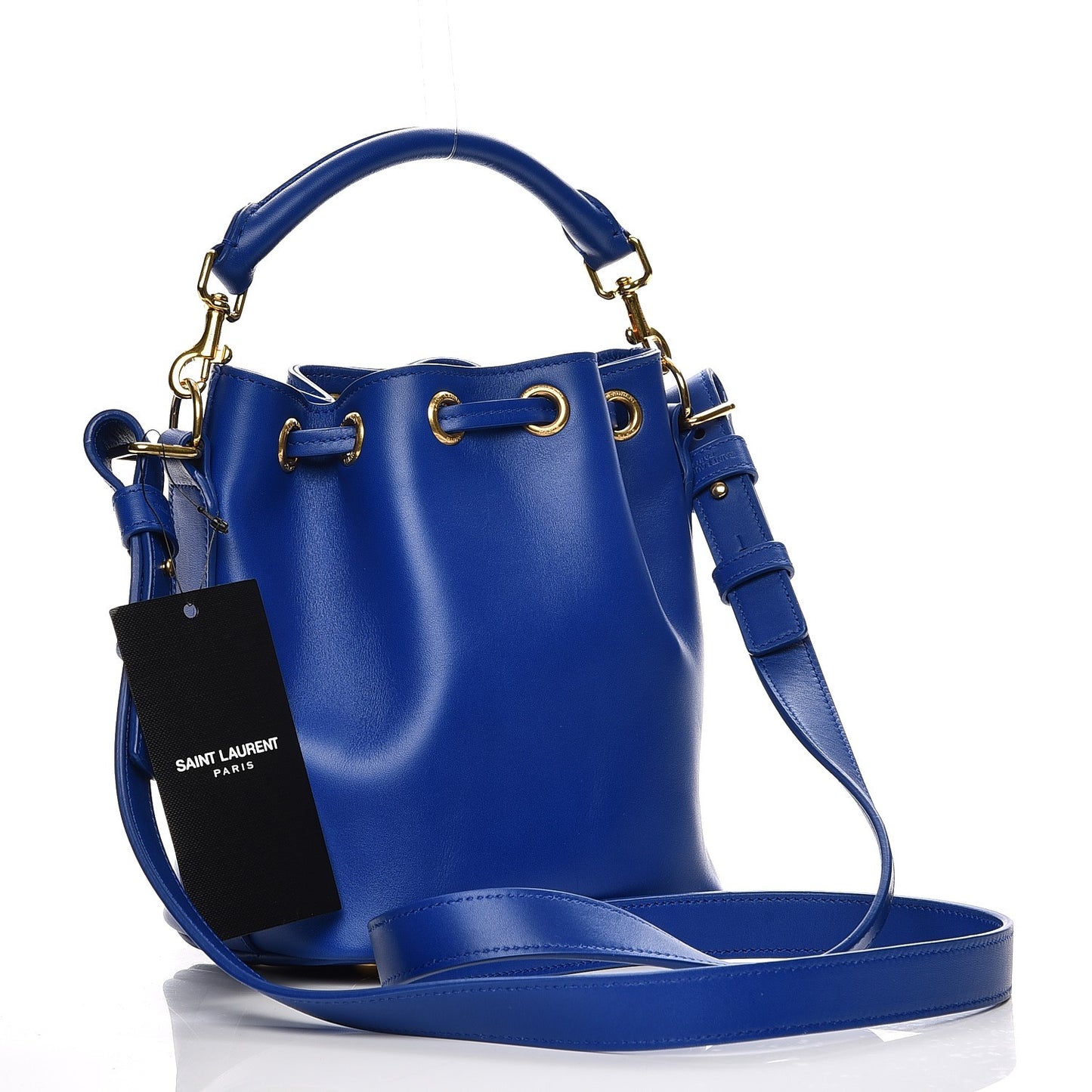 Calfskin Small Emmanuelle Bucket Bag Blue Marjorelle