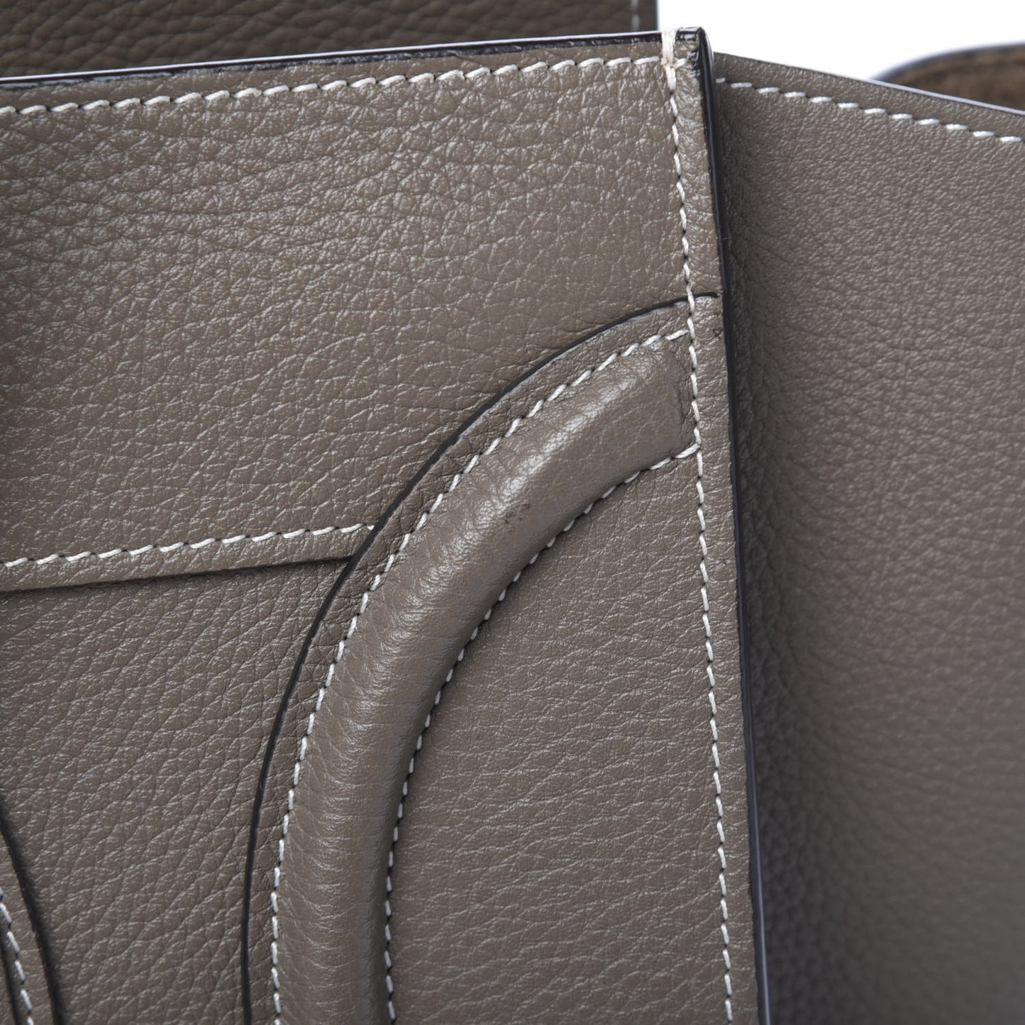 Drummed Calfskin Mini Luggage Souris