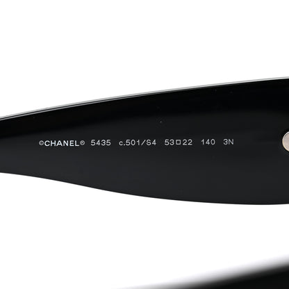 Chanel Acetate Rectangle Sunglasses 5435 Black 5 of 7
