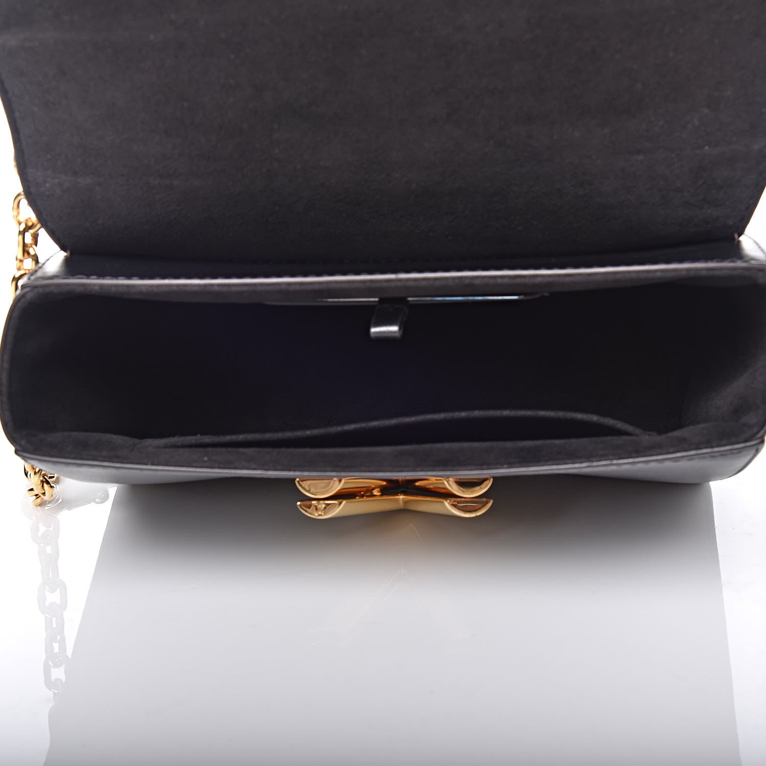 Louis Vuitton Veau Satin Monogram Twist Shoulder Bag MM Black 5 of 12