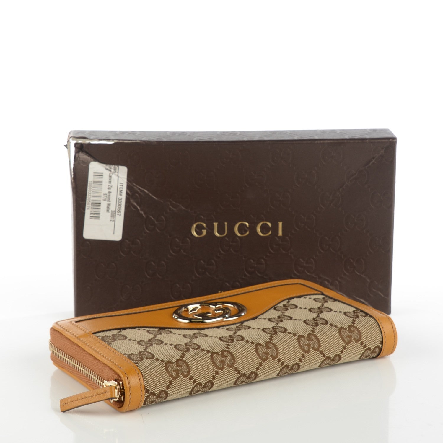 Gucci Monogram Sukey Zip Around Wallet Yellow 4 of 7