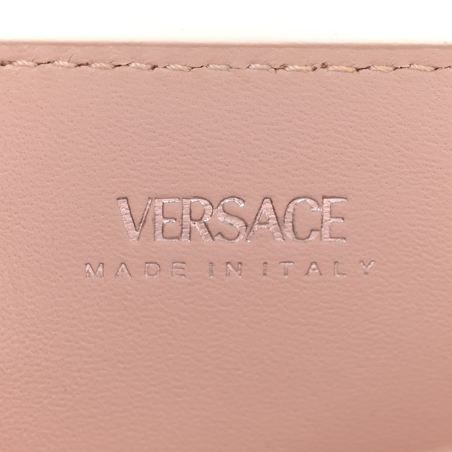 Versace Calfskin Crocodile Embossed Medusa 95 Mini Tote Bag Light Pink 6 of 10