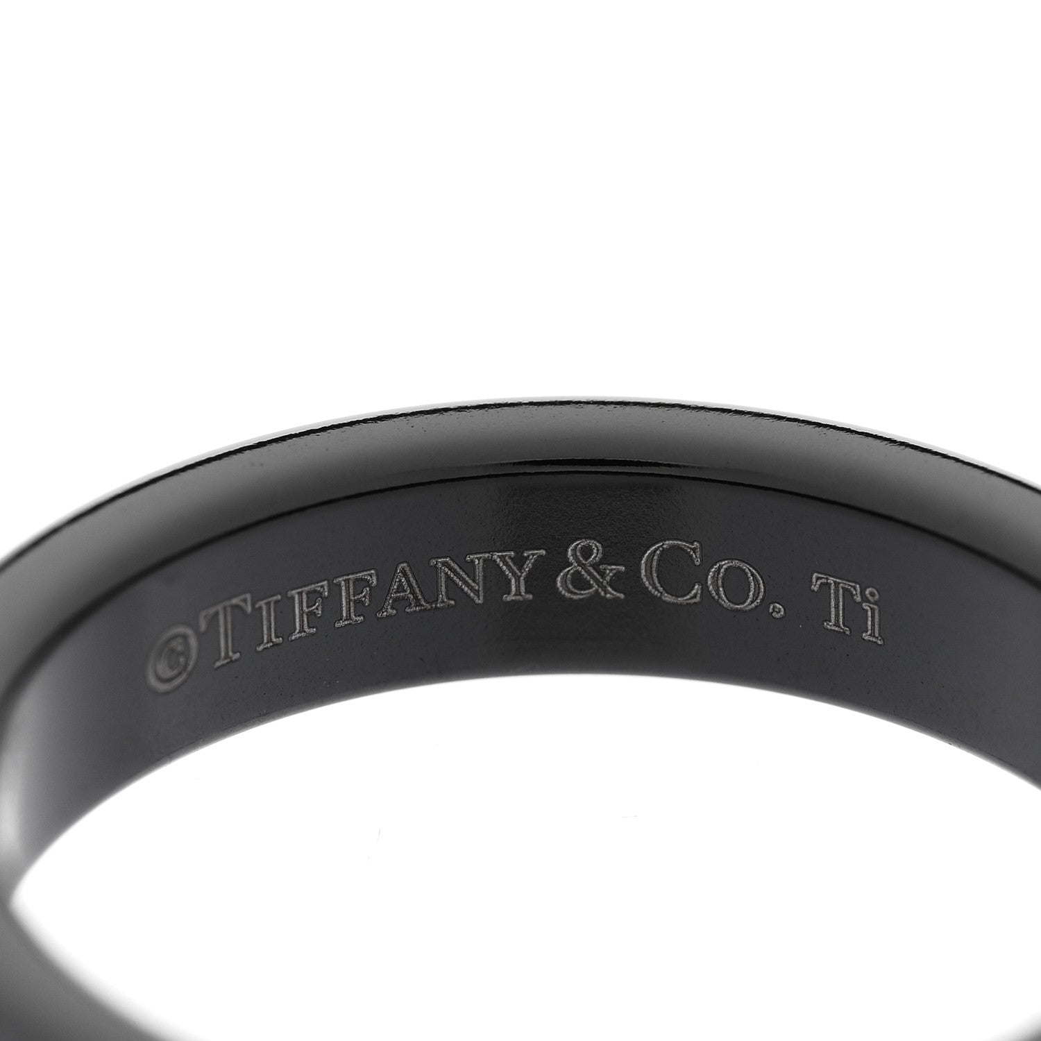 Tiffany Titanium 1837 Narrow Band Ring 51 5.75 4 of 4