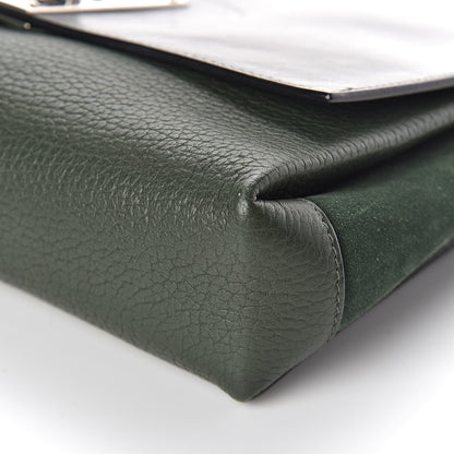 Proenza Schouler Ciclone Pebbled Calfskin Suede PS Elliot Clutch Dark Military 9 of 13