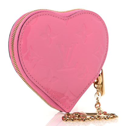 Louis Vuitton Vernis Flower Heart Coin Purse Light Pink 3 of 7