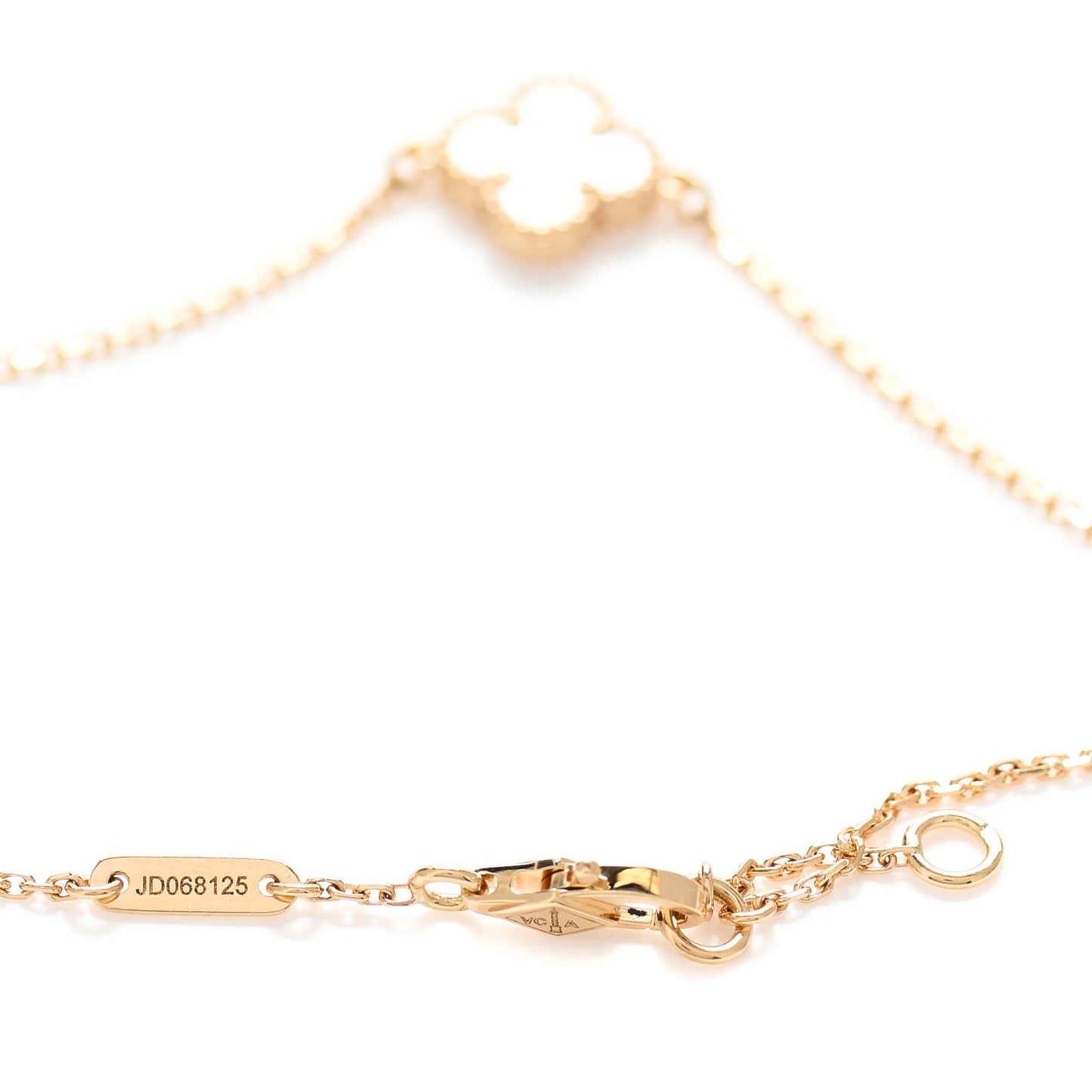 18K Yellow Gold Mother of Pearl Sweet Alhambra Bracelet