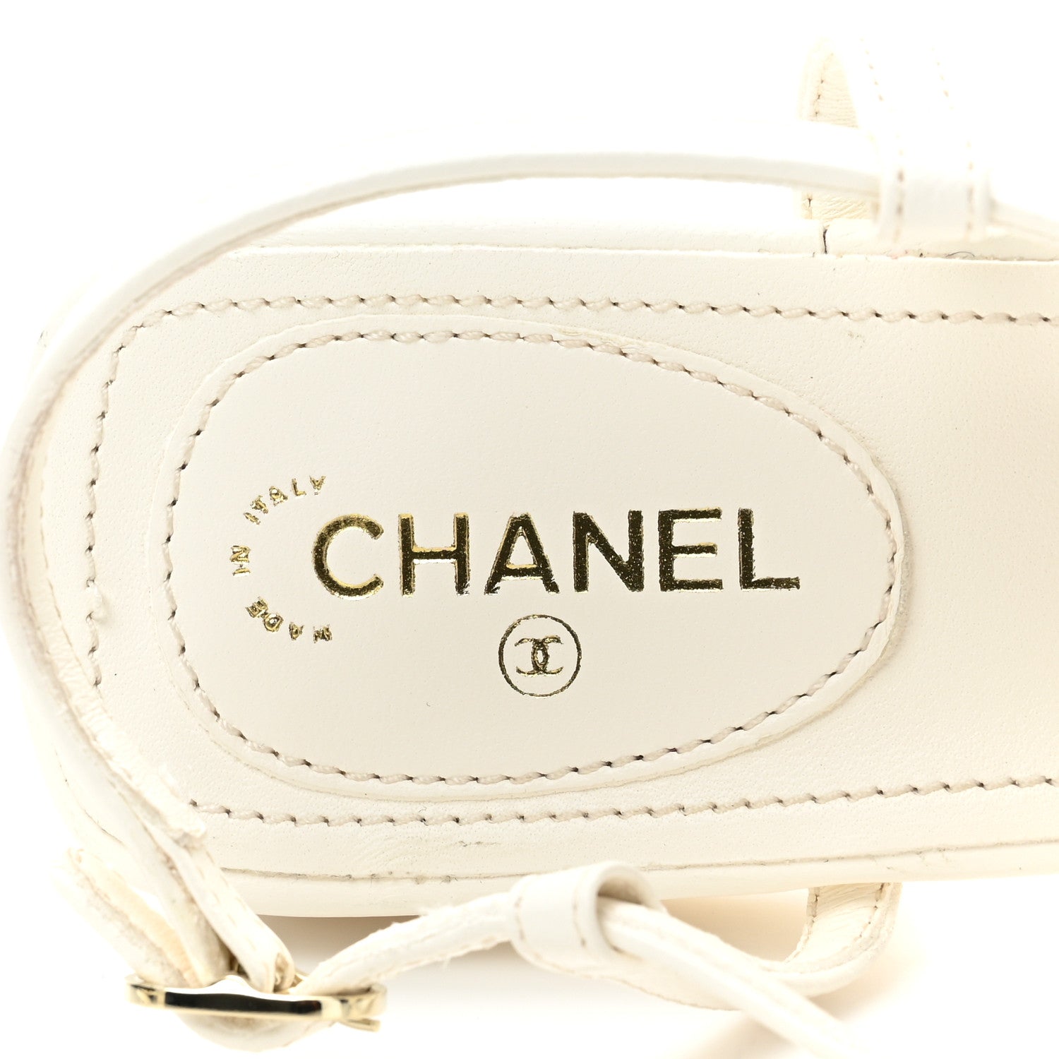 Chanel Lambskin Metal Heart Thong Sandals 39 White 7 of 9