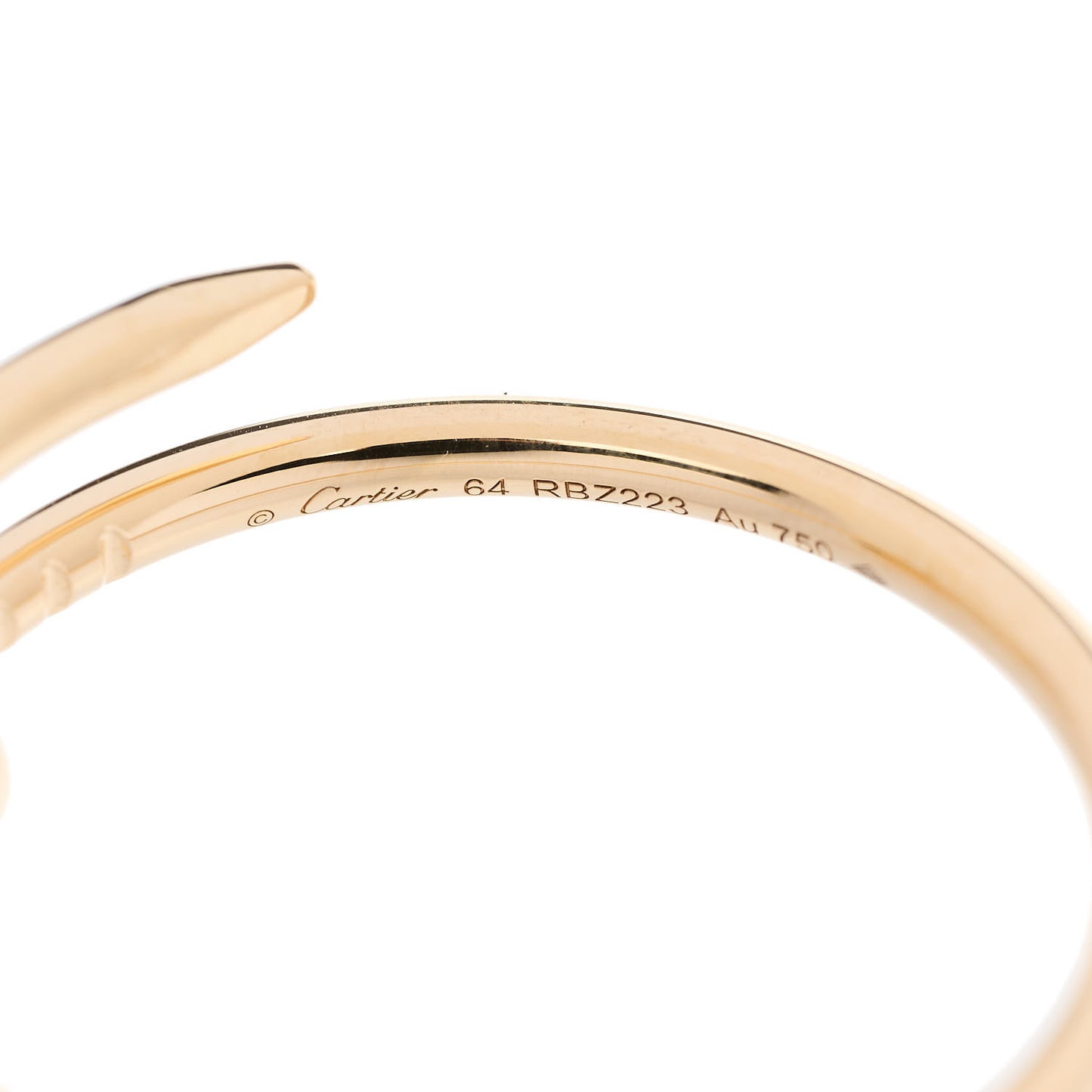 18K Yellow Gold Small Juste Un Clou Ring 64 10.75