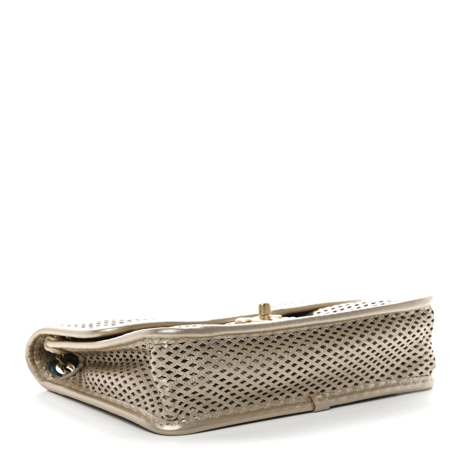 Chanel Metallic Perforated Calfskin Small Up In The Air Flap Light Gold 4 of 10