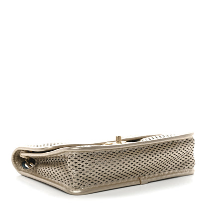 Chanel Metallic Perforated Calfskin Small Up In The Air Flap Light Gold 4 of 10