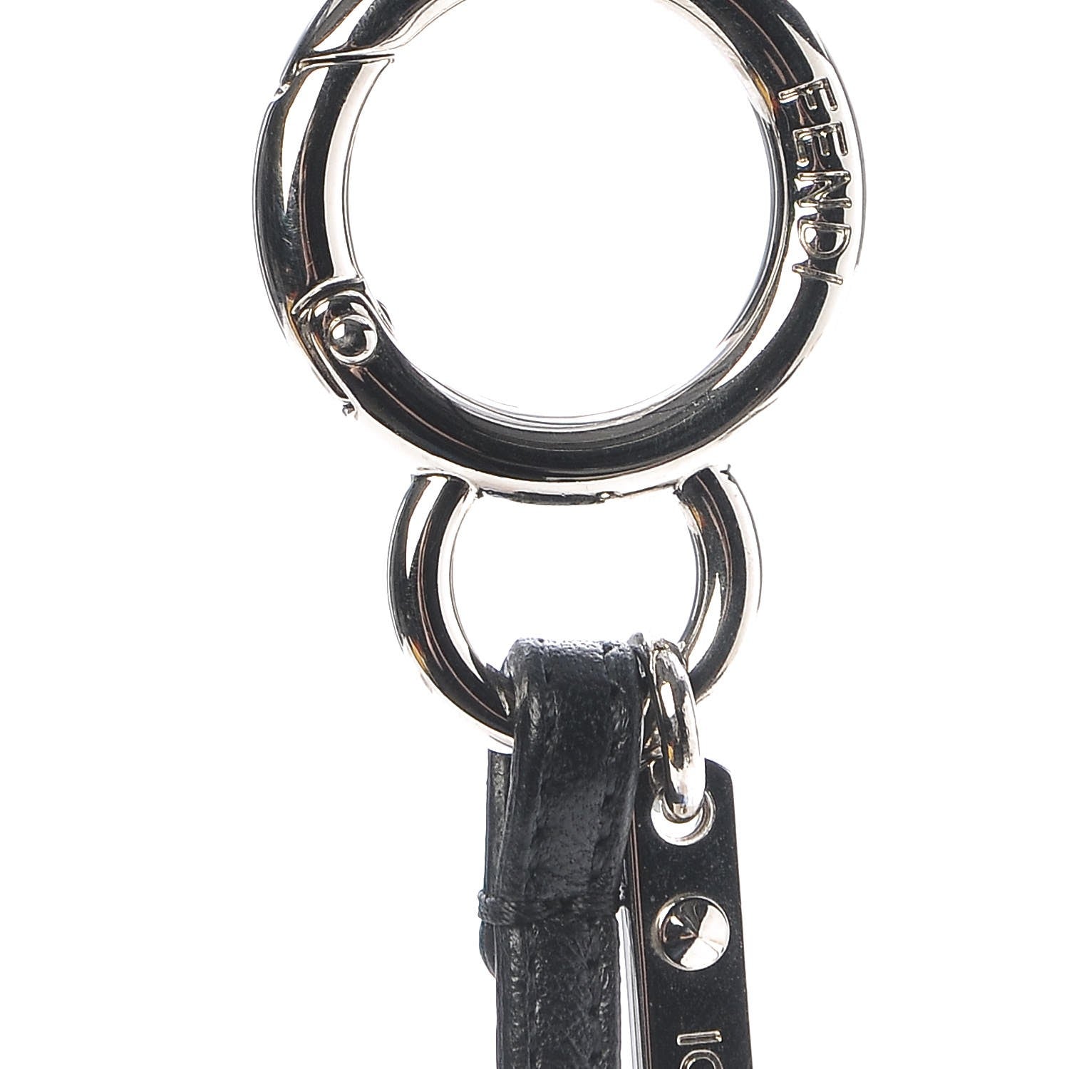 Fendi Mink Fox Goat Fur Mini Karlito Bag Charm Blue 4 of 7