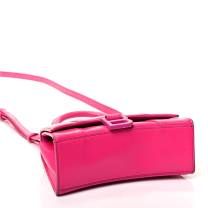 Balenciaga Shiny Box Calfskin Hourglass Top Handle Bag XS Fuchsia 3 of 4