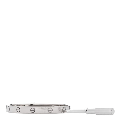 Cartier 18K White Gold LOVE Bracelet 18 3 of 7