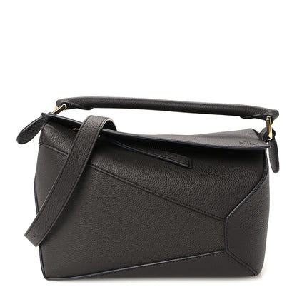 Loewe Grained Calfskin Small Puzzle Edge Bag Dark Grey 1 of 11