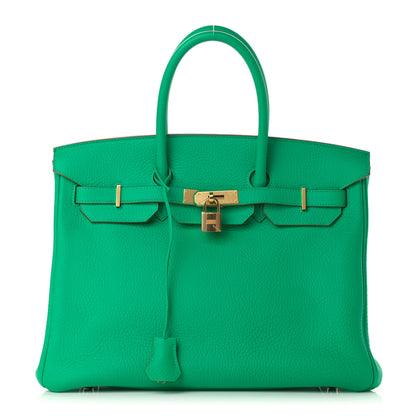 Hermes Taurillon Clemence Birkin 35 Menthe 1 of 14